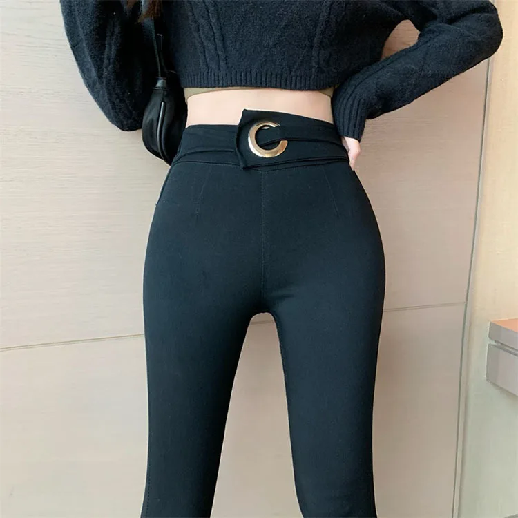 2022 New Spring Women's New Retro High Waist Tight Skinny Pants Slim Fit Pencil Pants All-match Casual Nine-point pants jeans pant