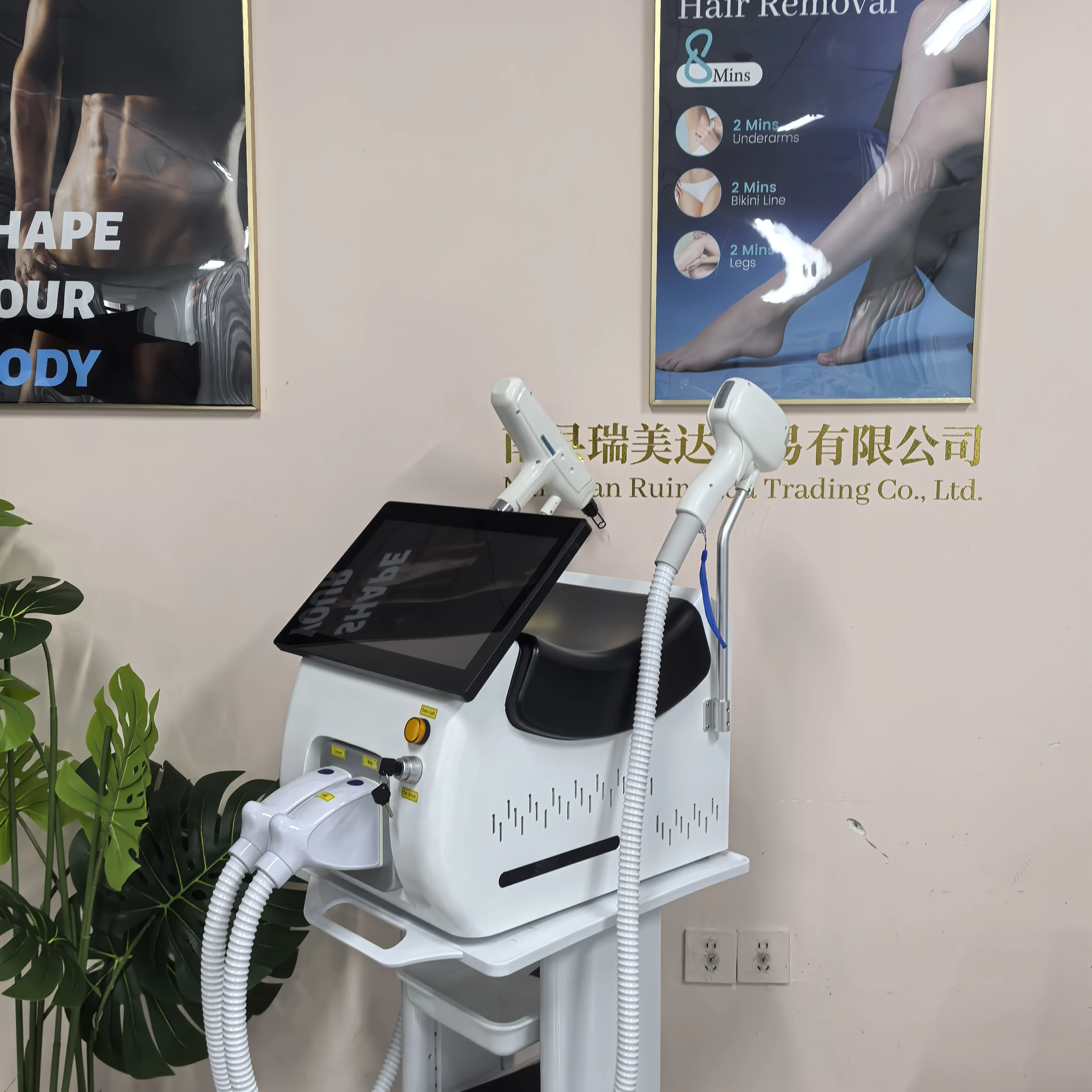 5000W FAC 2 IN 1 Diode Laser NEW Professional Hair Removal Machine Pico Qswitch ND YAG tattoo removal machine 4 Waves 808NM 4