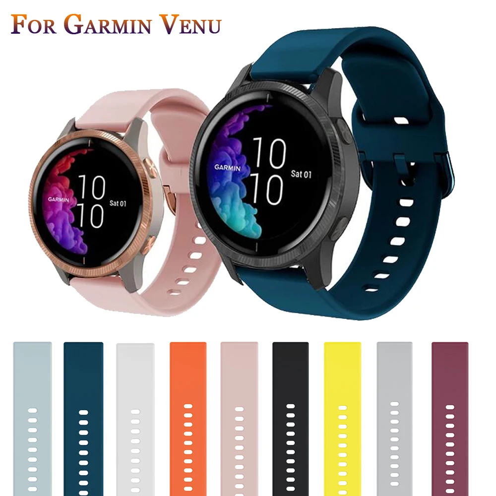 

Silicone Watchband Strap for Garmin Venu/GarminMove 3 Luxe Style/Vivoactive 3 Band Smart Watch Bracelet Sport Wristband Correa