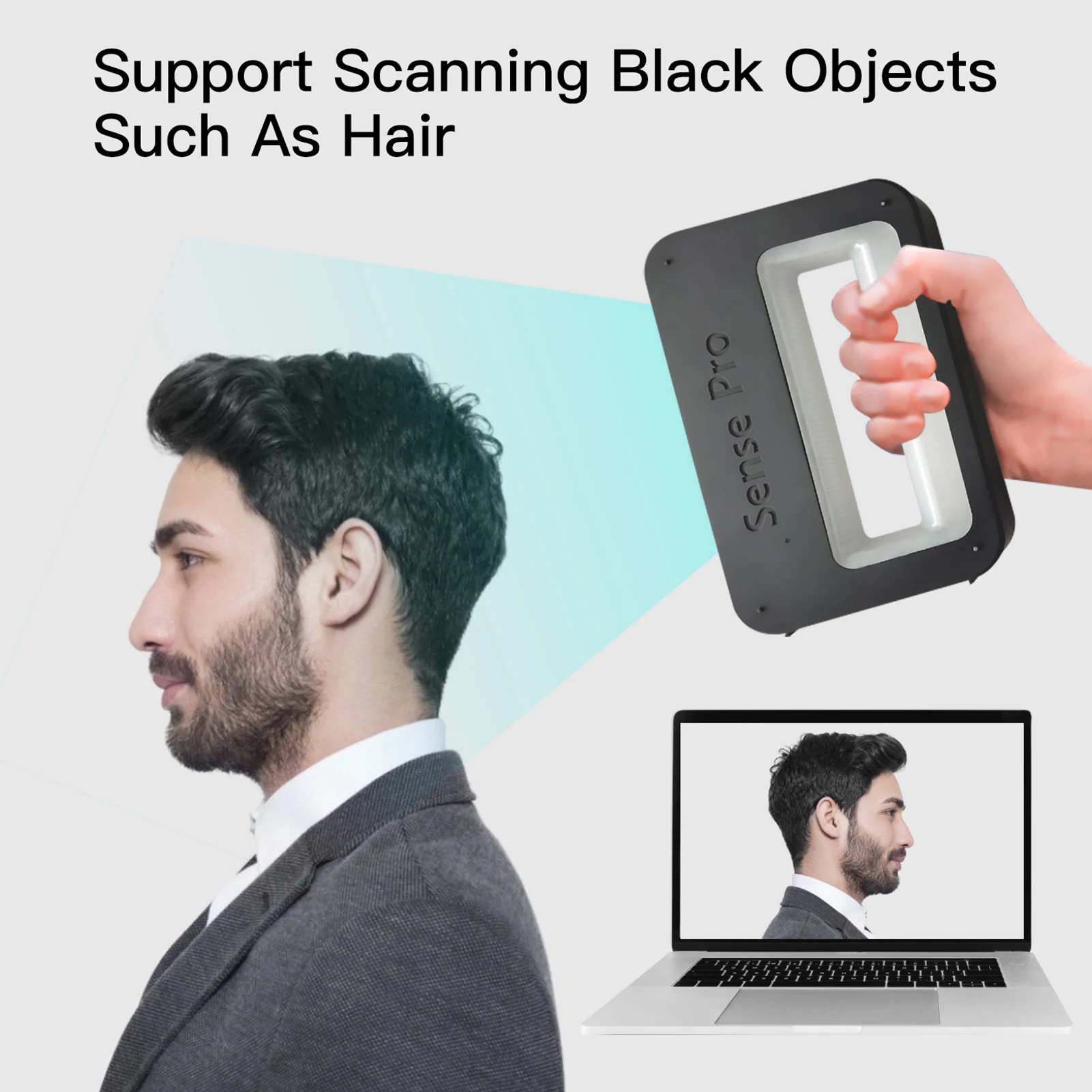 Sense Pro-핸드헬드 모바일 3D 스캐너, 고정밀 정확도 0.3mm 지원 OBJ/STL/PLY 출력 산업용 디자인 모델링
