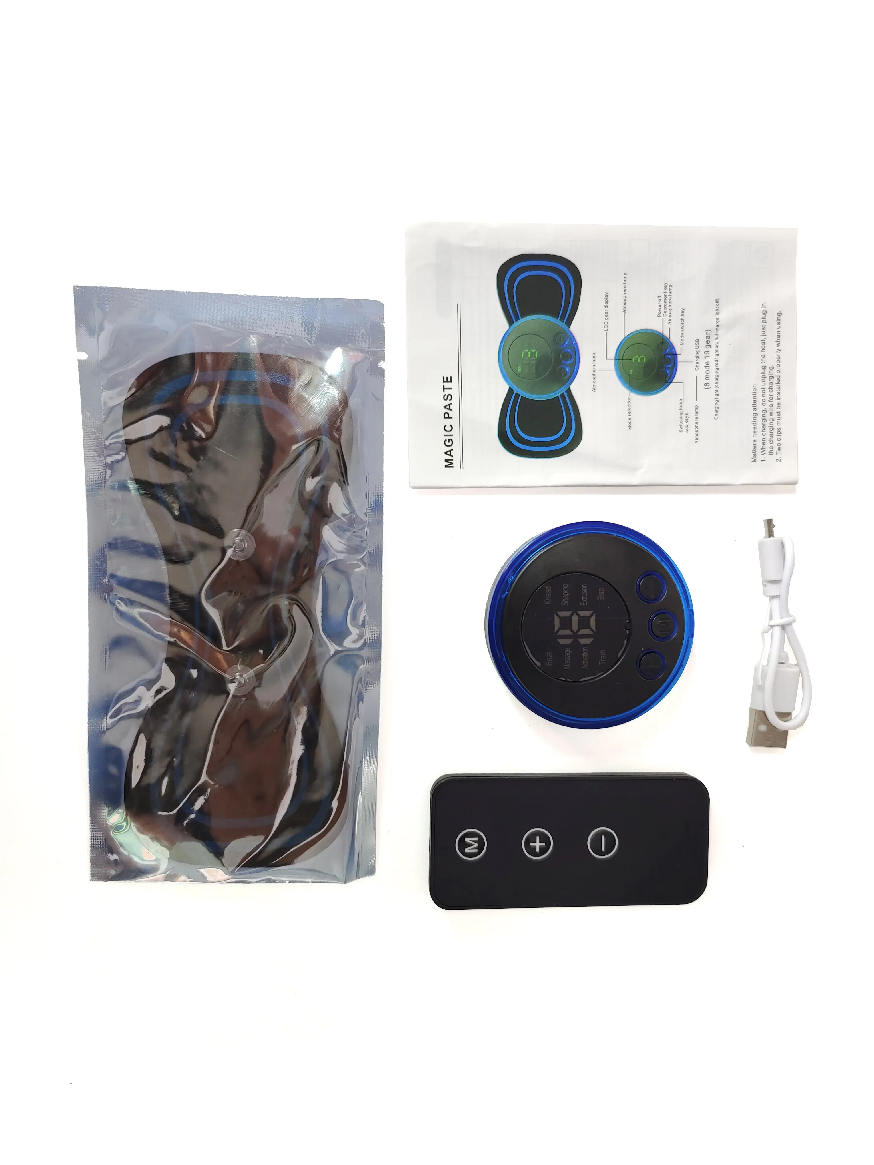 Mini Rechargeable Neck Massager Portable Electric Neck Massage Cervical Massage Patch 8 Modes 19 Level Relieve Muscle Fatigue