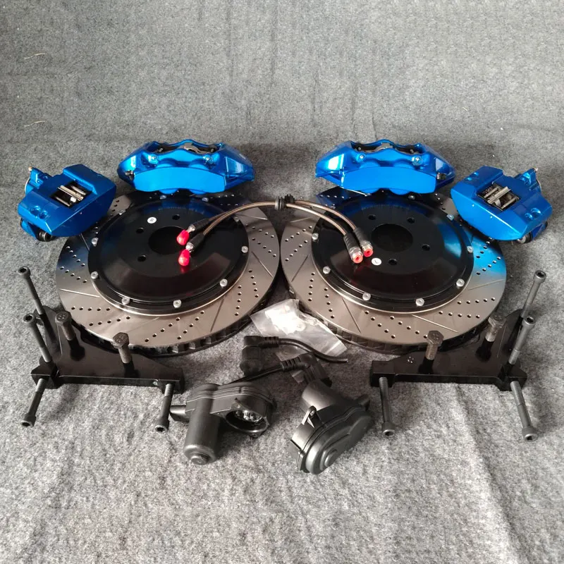 

Factory Aluminum Alloy GT4 Pot Big Brake Kits Double Electric Caliper with 5 style Disc Rotor for Tesla Model 3