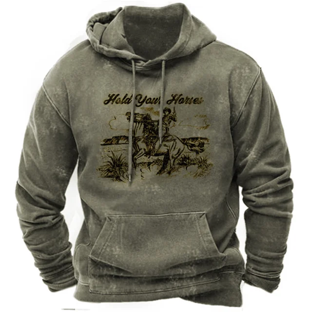 Yellowstone National Park Vintage Men Hoodies Print Pullovers Oversized O-neck Tops Tee Outdoor Streetwear Men Clothing Hot 4