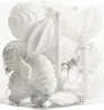 Christmas Ball Ornaments Shatterproof Plastic Tree Ornaments 24 PCS Shaped Styles Xmas Tree Holiday Decor,White 1