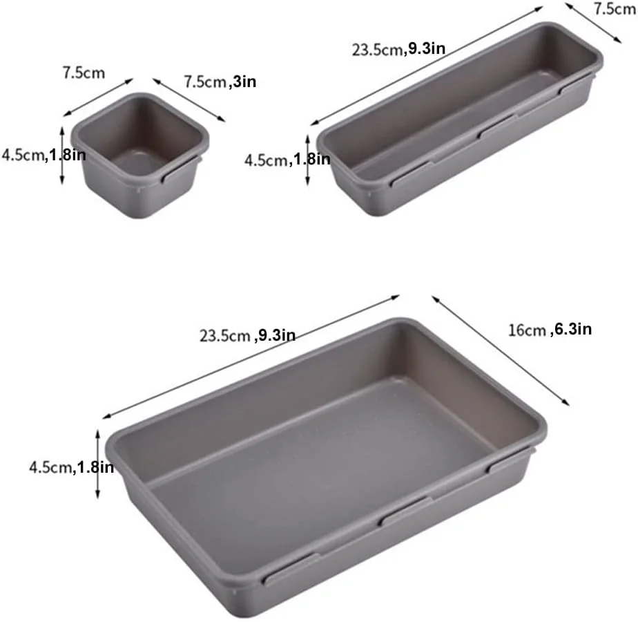 서랍 정리 도구 상자, 가정 사무실 정리정돈, 사무용품, 욕실 주방용 책상 보관 도구, 8 피스
