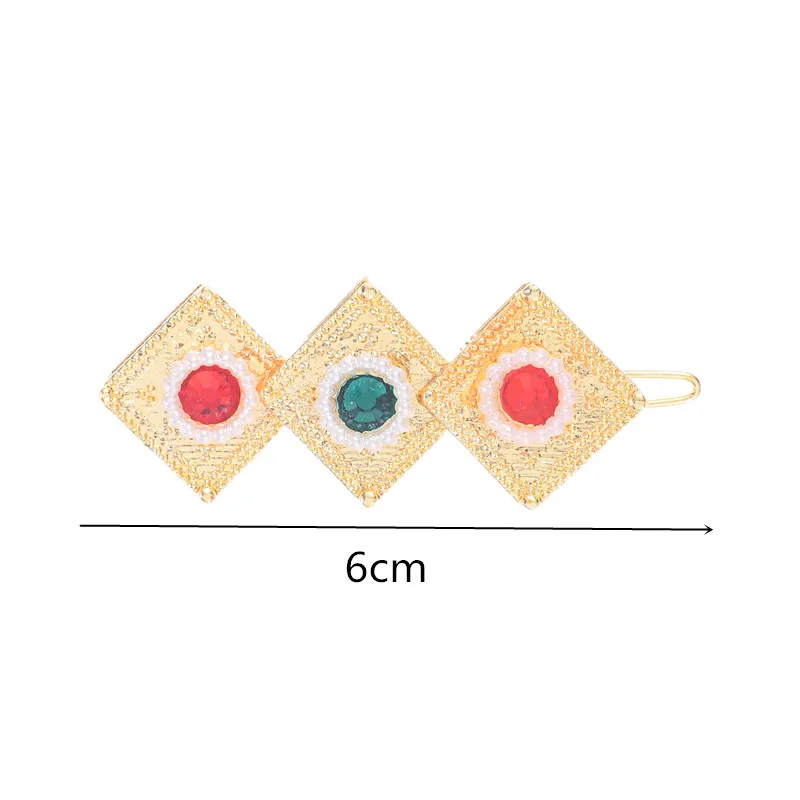 Ethiopia Hairpin Wedding Headwear Pearl Colorful Dubai Women's Bridal Jewelry Party Gift