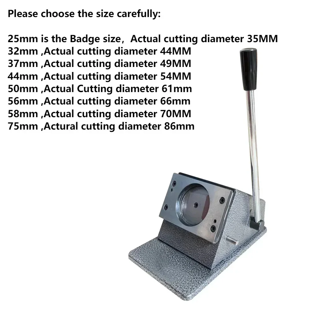 25mm 32mm 37mm 44mm 50mm 56mm 58mm Badge Button Maker Circle Cutter DIY Round Paper Cutting Circle Knife Badge Cutter Tools paper cutter,circular cutter