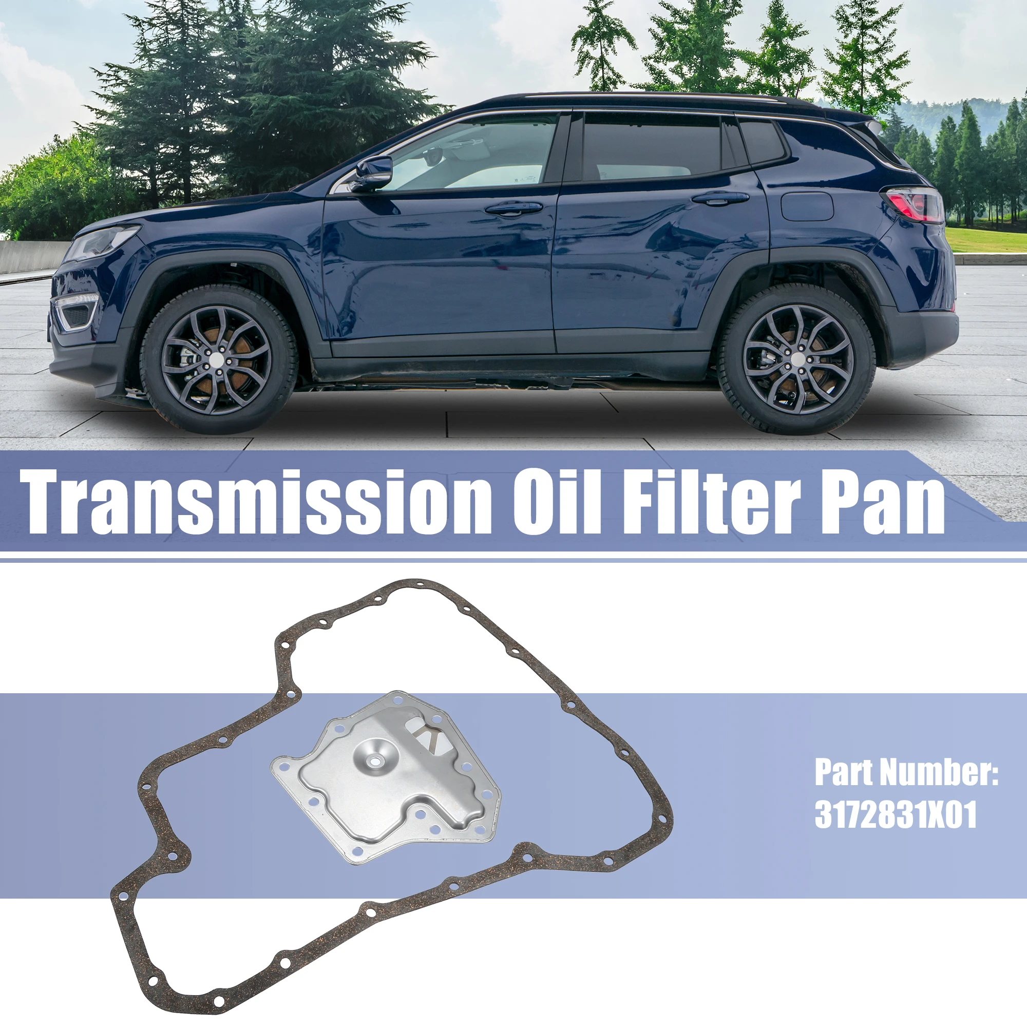 Transmission Filter Oil Pan Gasket Kit X Autohaux No.3172831X01 for Nissan Versa 2011 2007 Sentra