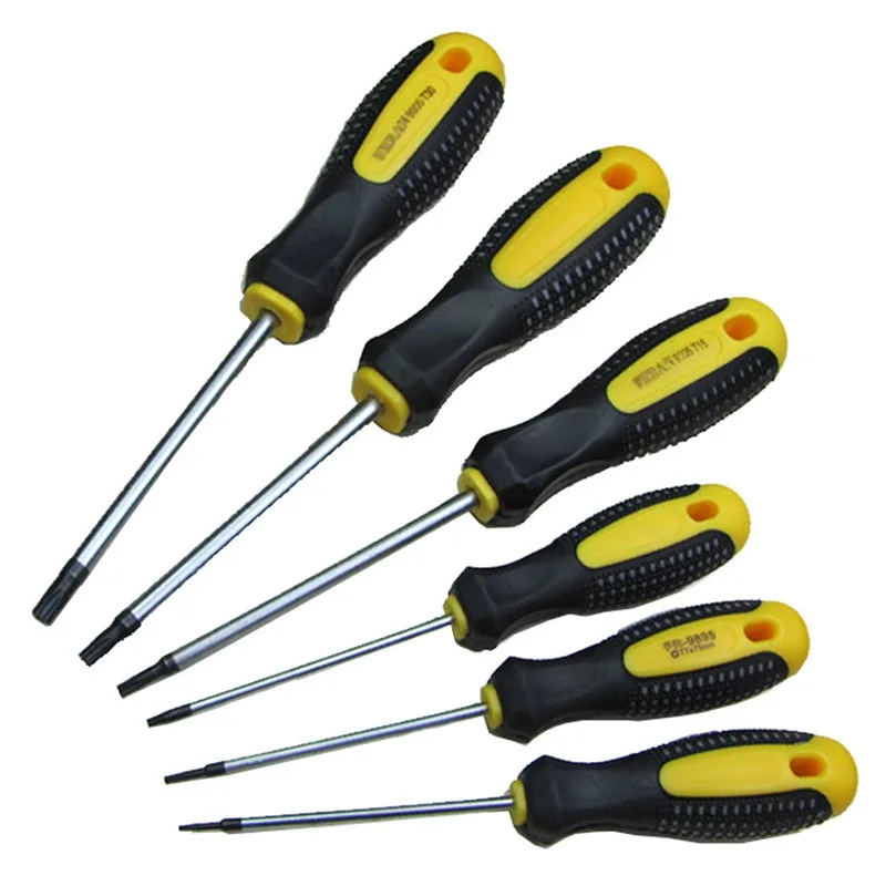 

1PC Torx T5 T6 T7 T8 T9 T10 T15 T20 T25 T27 T30 Screwdriver With Hole Magnetic Screw Driver Home Phone Repair Hand Tools