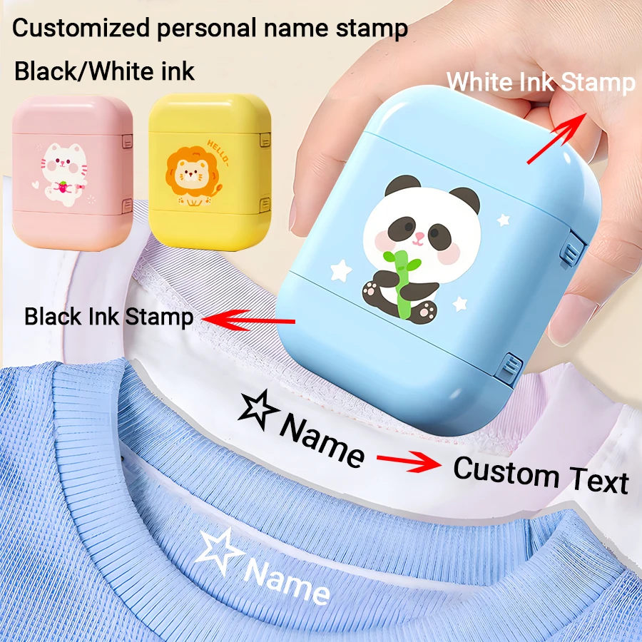 Double-layer ink Student's Stamp Children's Name Seal Kindergarten Clothes Waterproof Name StickerStamp name stamp,self ink stamps,name stickers,name sticker