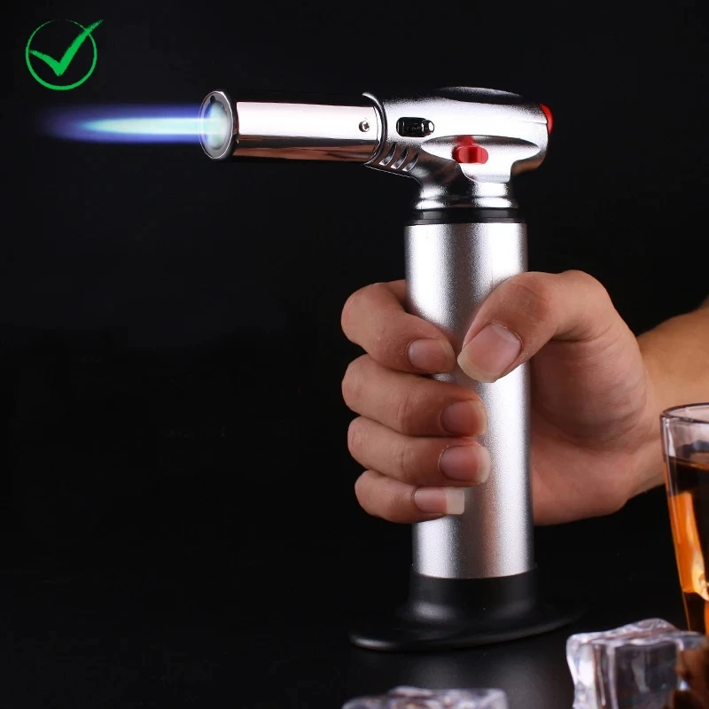 

New Turbine Butane Gas Windproof Direct Charge Large Fire Metal Torch Gas Stove Outdoor Camping Barbecue Cigar Lgniter Spray Gun