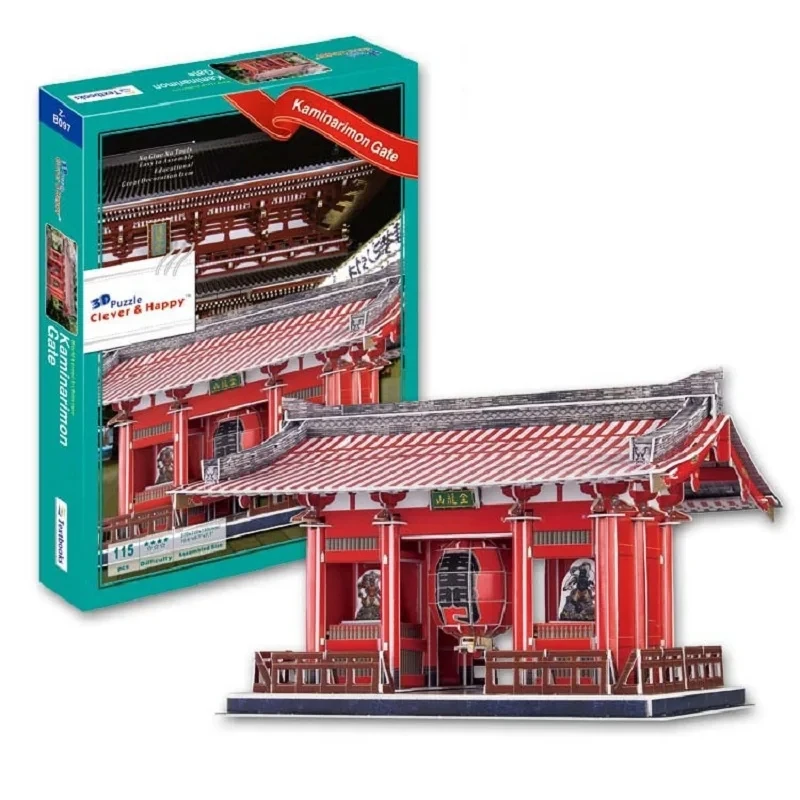 Kaminarimon Gate Sensoji храм 3D бумажная головоломка Строительная модель игрушка японский знаменитый мир великая архитектура мальчик девочка подарок для путешествий
