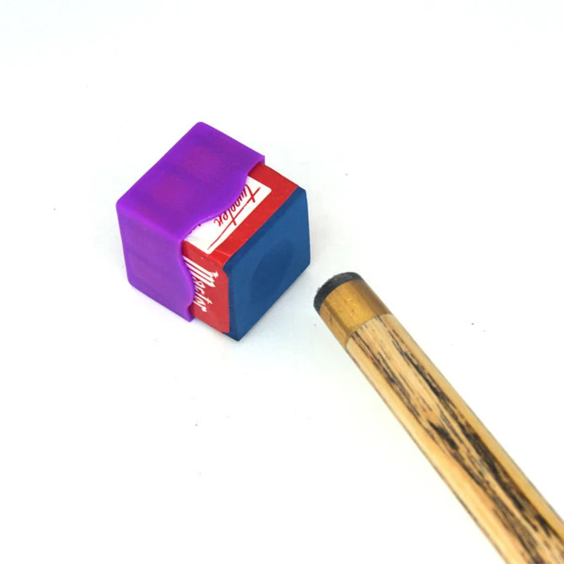 Snooker Cue Covers Snooker Protective Covers Plastic Snooker Cue Rub Chalk Clamps Square Professional Durable Billiard Accessories 10pcs