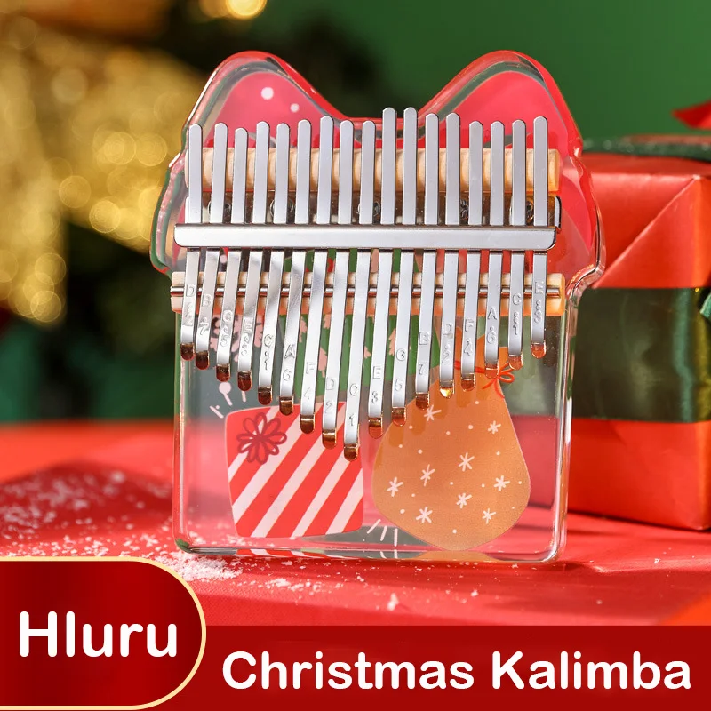 

HLURU Kalimba 17 21 Keys Thumb Piano Christmas Kalimba Acrylic Finger Piano 17 21 Keys Beginner Keyboard Musical Instrument