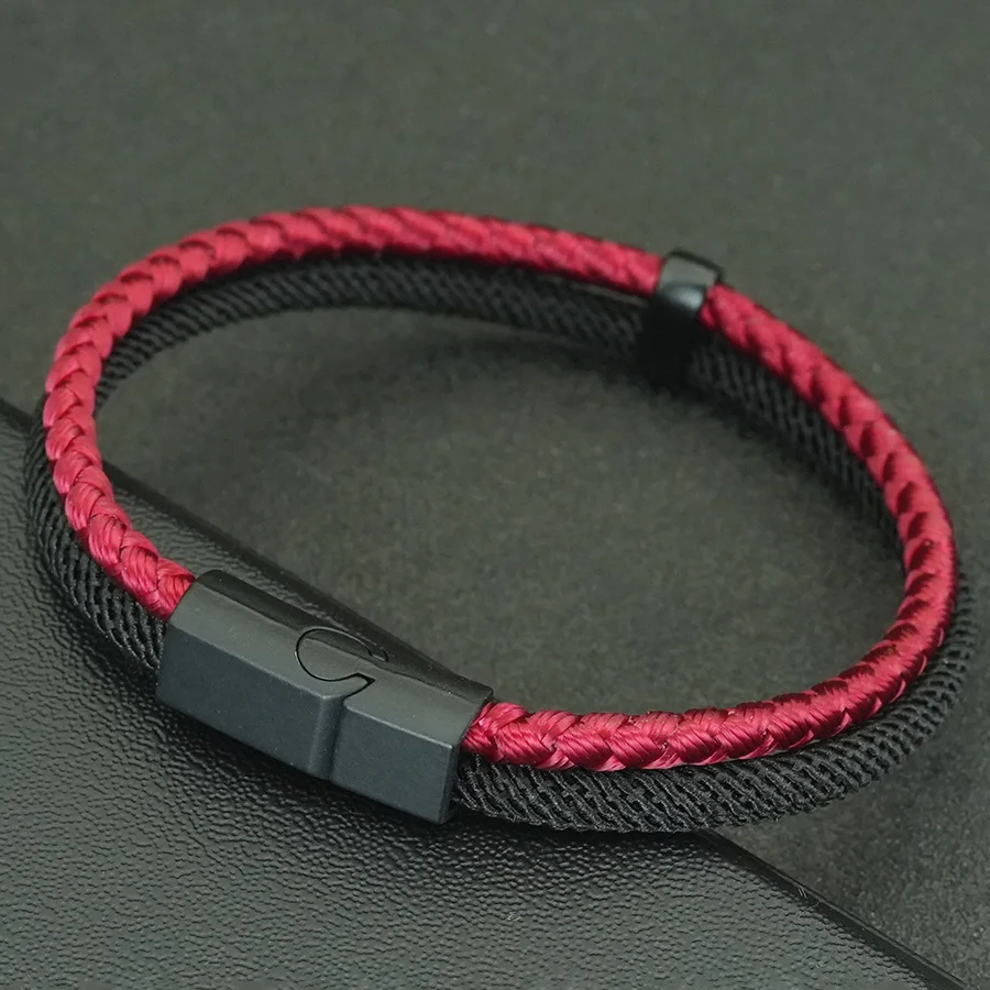 Bicolor Keel String Wrap Bracelet For Men