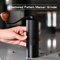 Manual Coffee Grinder CNC Professional Stainless Steel Diamond Adjustable Manual Burr Coffee Bean Mill Espresso Grinding