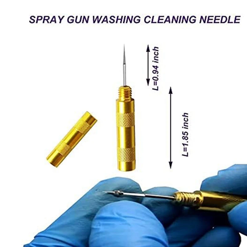 GIGI Airbrush Cleaning Kit Sprayer Cleaning Repair Tool Kit 5 Pcs Needles, 5 Pcs Brushes & 1 Wash Needle