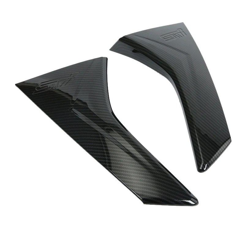 Carbon Fiber Style Rear Window Side Spoiler Wing Strip Protection Trim for Subaru XV 2018-2020 1