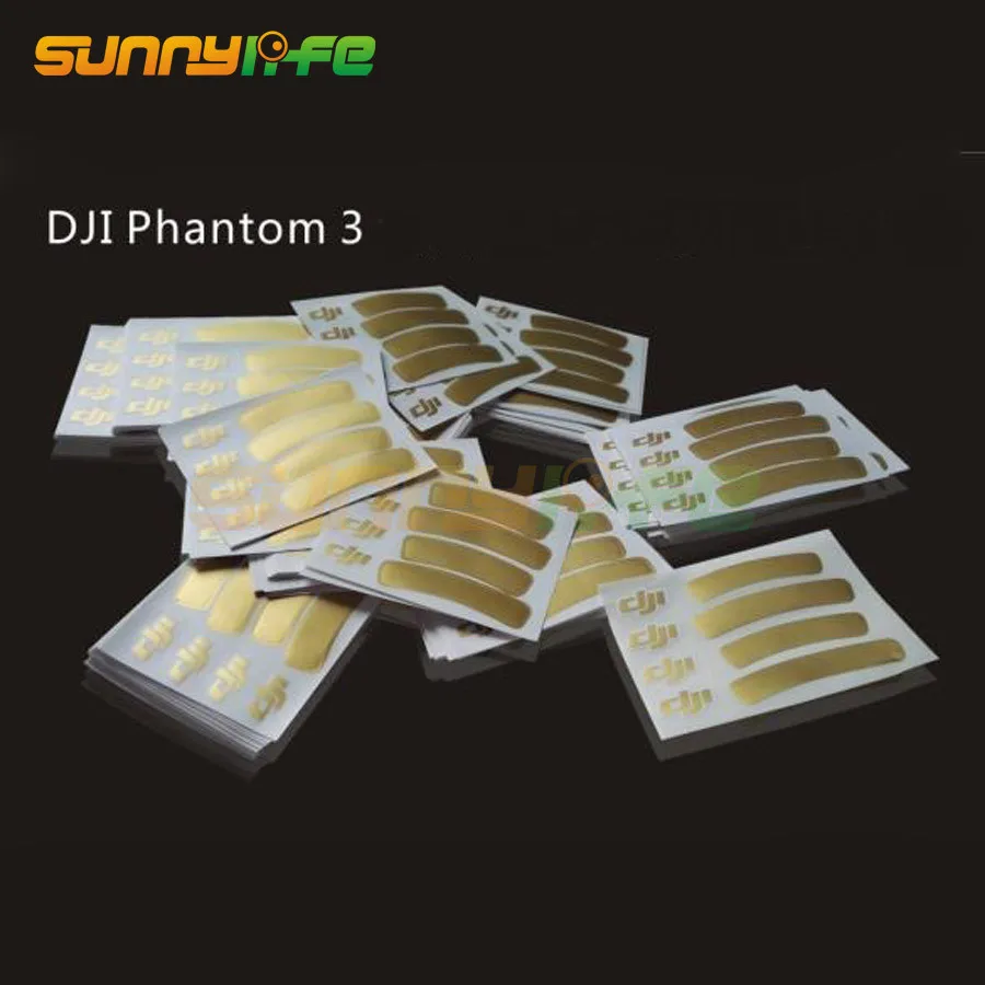Drone Accessories Phantom 3 Accessories Arm Sticker for DJI Phantom 1/2/3 Universal Housing Sticker 3 Stickers Golden Decal