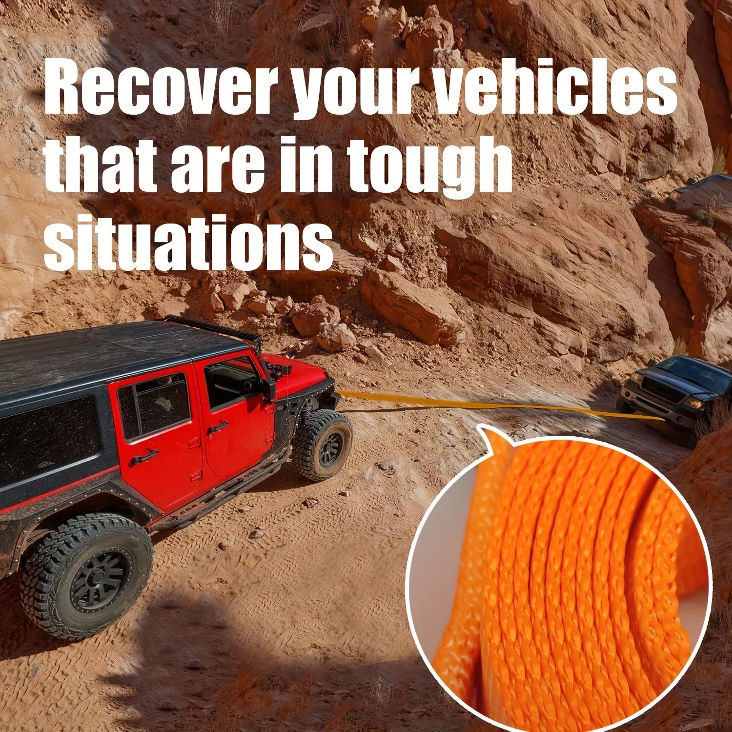 5ton Trailer Rope Hooks Practical Durable Outdoor Emergency Kit Nylon Tow Rope for Car Truck Trailer SUV Ropes
