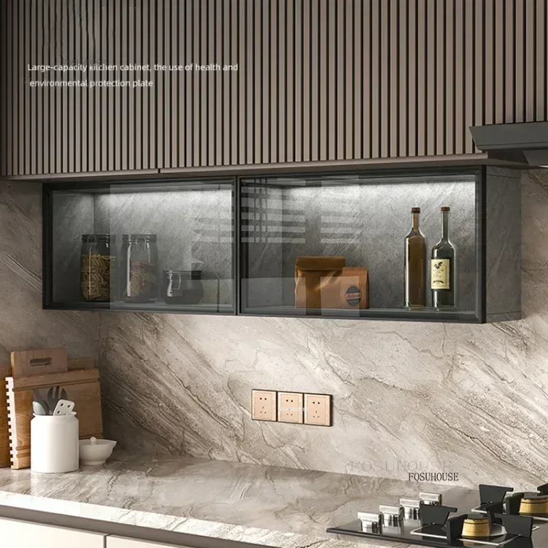 Small Apartment Kitchen Cabinets Coffee Shop Wall-mounted Storage Cabinet Creative Homestay Furniture Cupboard with Door N