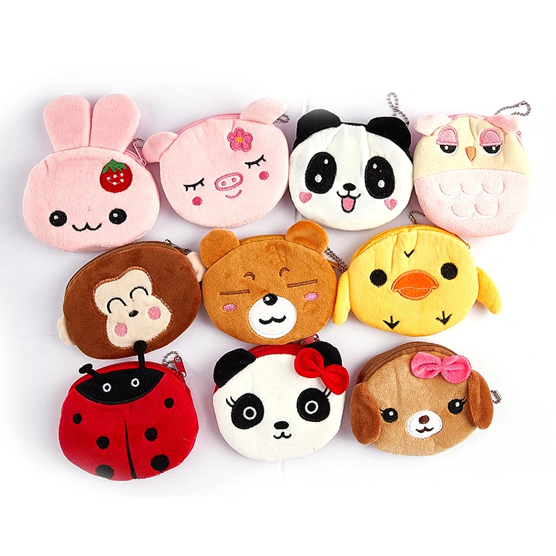 

1 шт. мягкий плюшевый Кошелек для монет в виде панды, собаки, кролика, обезьяны, Женский кошелек для монет в мультяшном стиле, милый мини кошелек для монет на молнии для девочек, кошелек для монет с USB-кабелем, сумки, кошельки для ключей