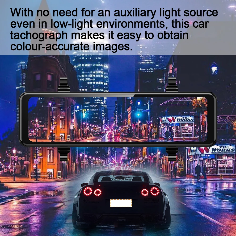 Carlover DVR Dash Camera Rear View Mirror 1 Channels with Wifi Front and Cabin Video Recorder car black box