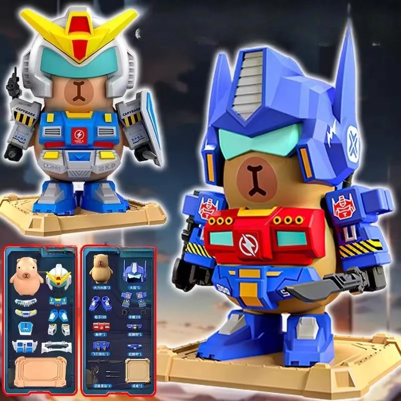 Creative Capybara Robot Mecha Kits Assembly Model Toy Magnetic Mecha Armor Set Decorations Kids Toys Gifts Genuine