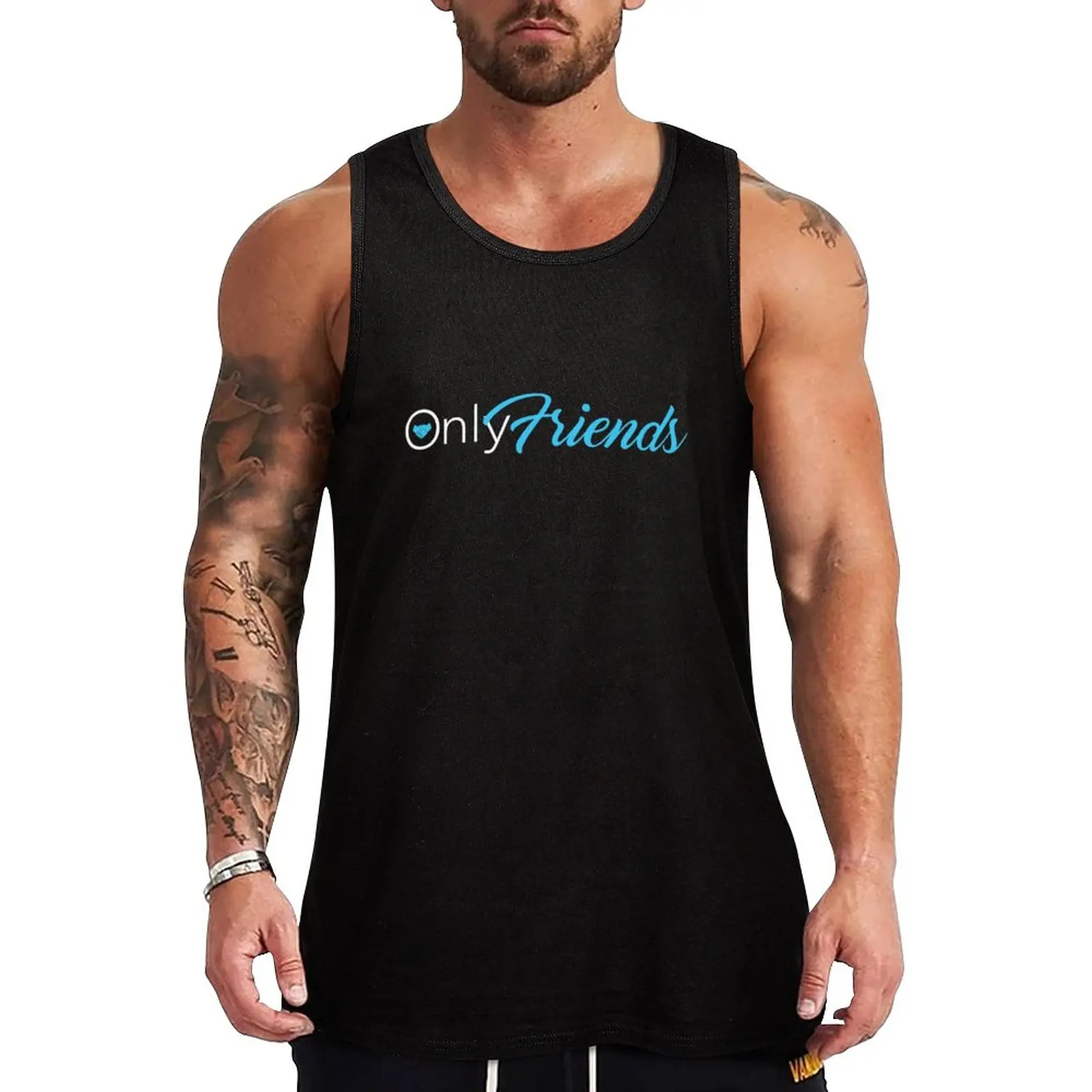 

New Only Friends Tank Top Fitness men clothing bodybuilding t-shirt