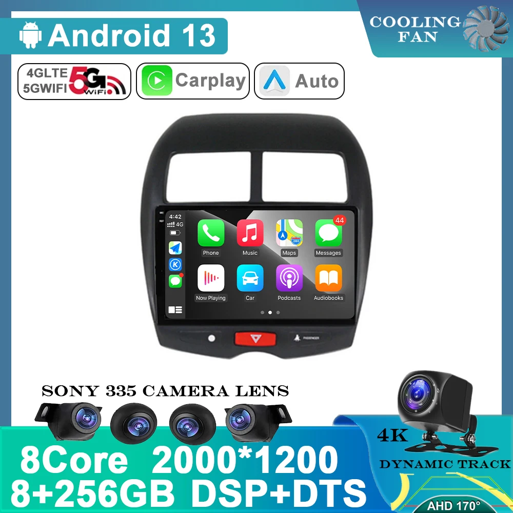 

Android 13 GPS Wireless Carplay Navigation For Mitsubishi ASX 1 2010 2011 2012-2016 Car Radio Multimedia Video Player No 2 Din