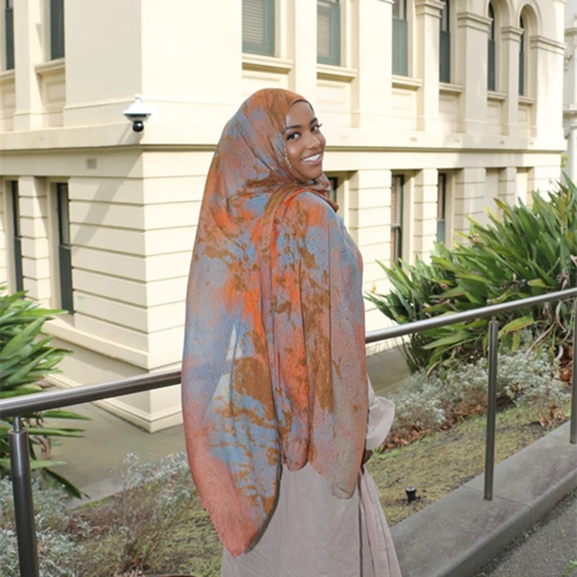 1 pièces Ramadan Hijab imprimé léopard femmes bohème aquarelle doux musulman Hijabs Floral respirant châle enveloppement écharpe foulard chaud