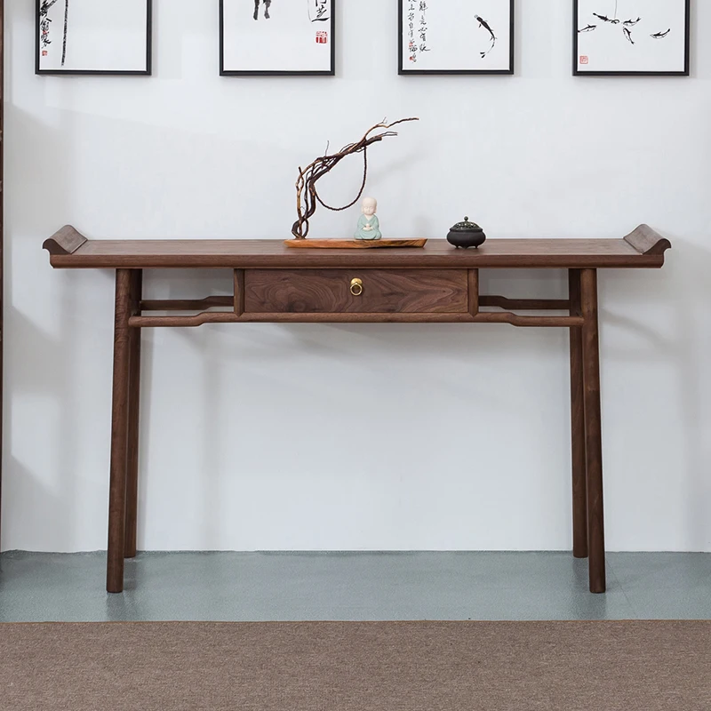 

Simple Modern Wall-Narrow and Long Cabinet Side View Desk Wood Console