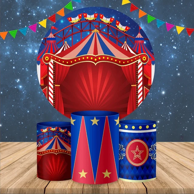 Tema de la carpa del circo Decoración de la cubierta del telón de