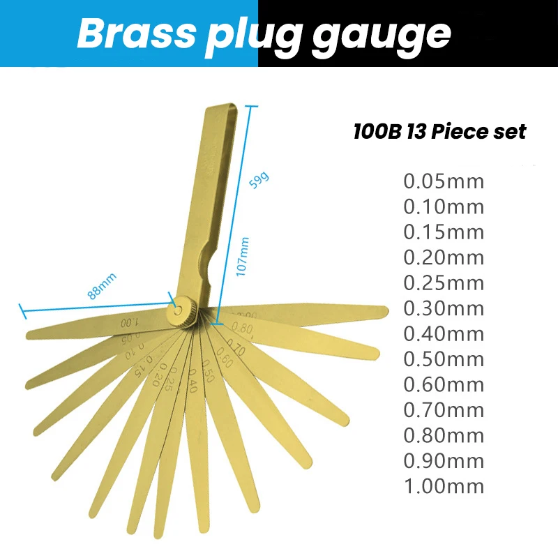 Brass Gap Measure Tool Feeler Gauge Thickness Gauges Copper Sheet Measuring