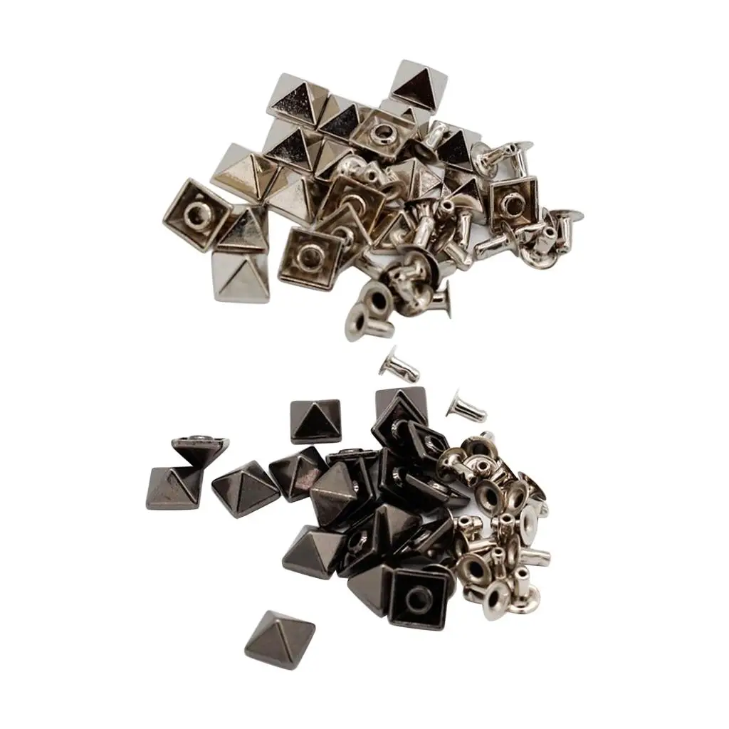 20 pyramid rivets, hollow rivets, decorative motif decorative