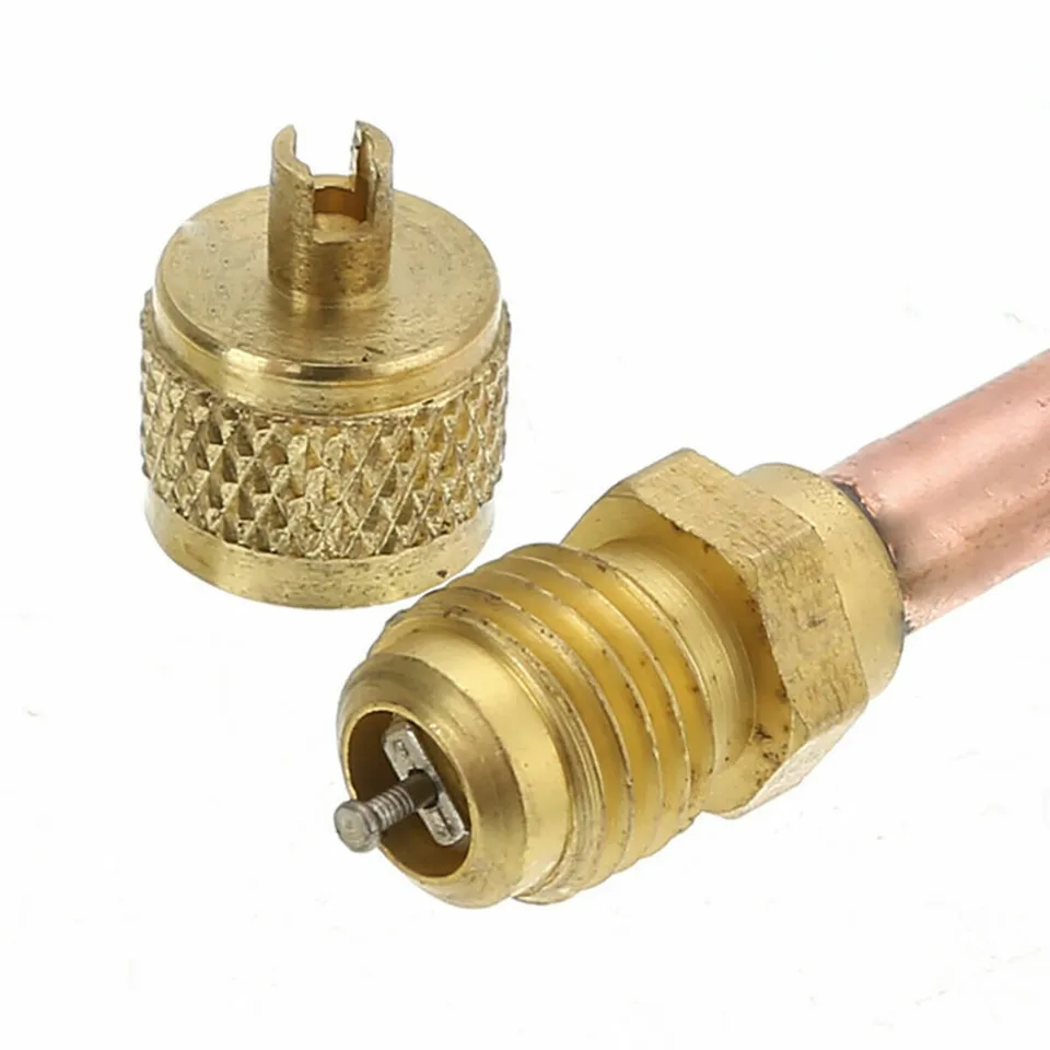 5PCS Air Conditioner Refrigeration Access Valves Copper Tube Filling Part Home DIY Power Tool Part
