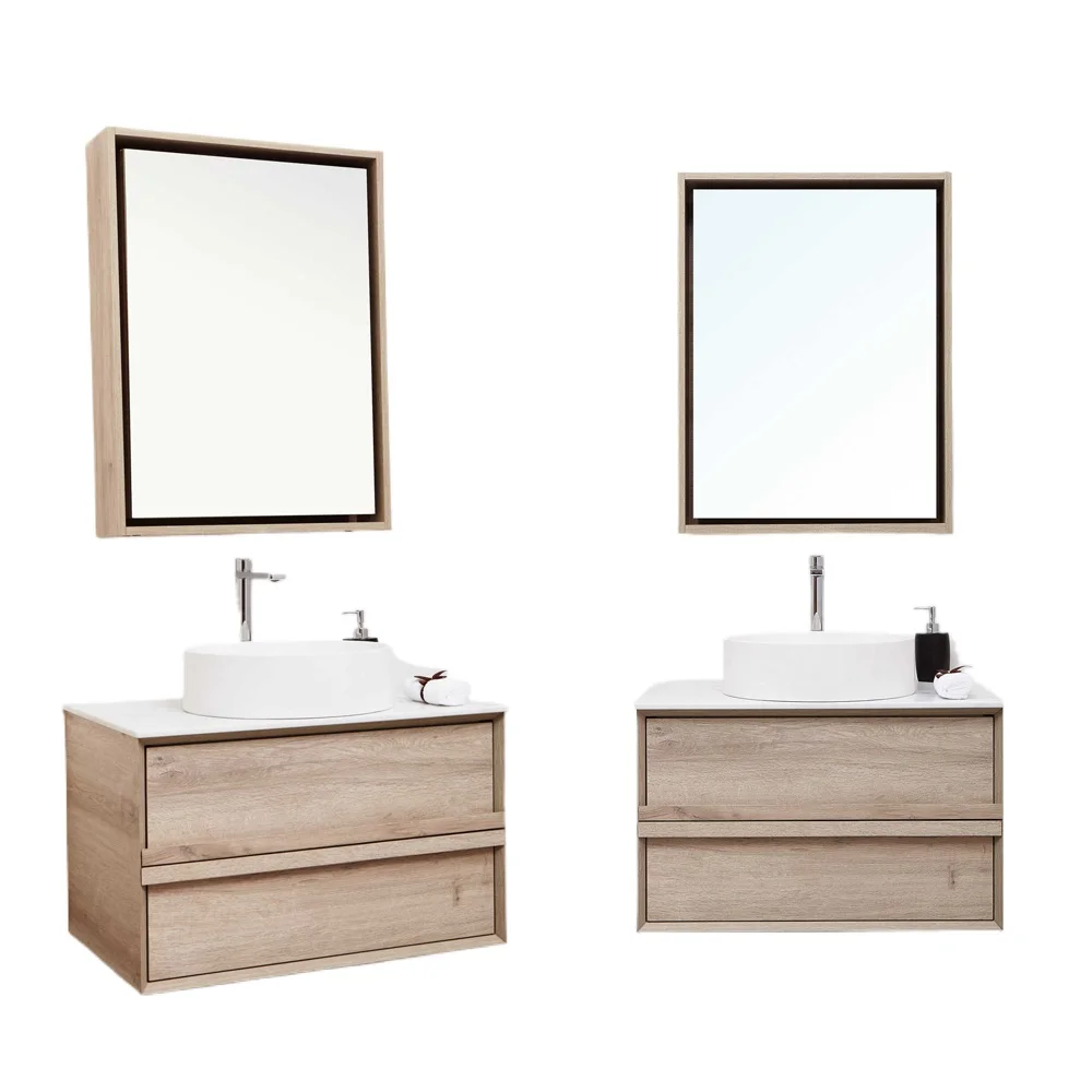 Top Selling China Tall Side Rotating Bathroom Cabinet Round Mirror Mdf Bathroom Cabinet