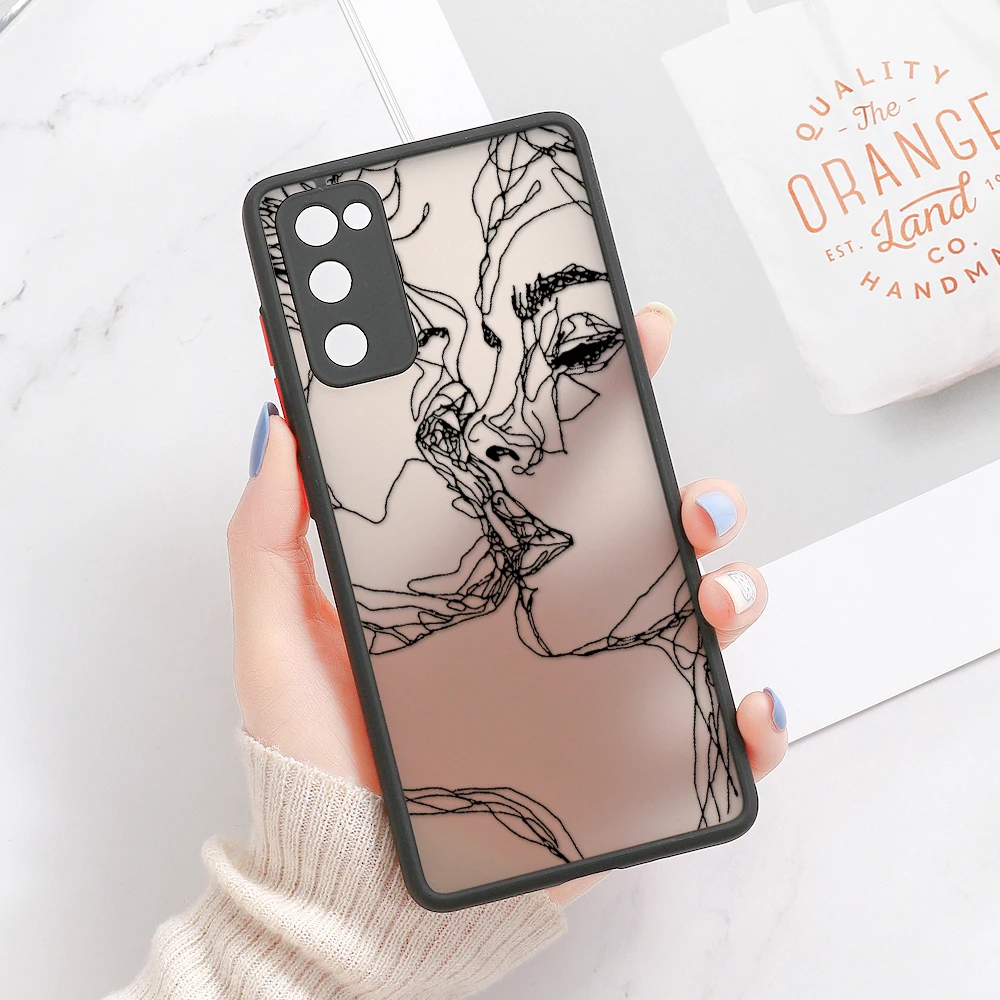 Cases For Samsung S21 Funda Samsung Galaxy A52 A52s 5G S22 Ultra S21 FE S20 FE A53 A12 A32 A51 S10 Plus Hard Matte Covers Coques Galaxy S20 FE 5G Phone Cases