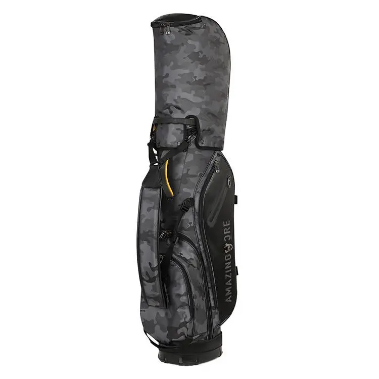 NEW AMAZINGCRE Golf Bag Grey Camouflage Golf Tour Bag Golf