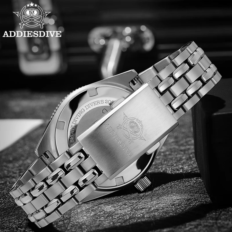 ADDIESDIVE AD2033 Quartz Watches Sapphire Glass BGW9 Super Luminous 20Bar Diving 316L Stainless Steel Men Watches reloj hombre