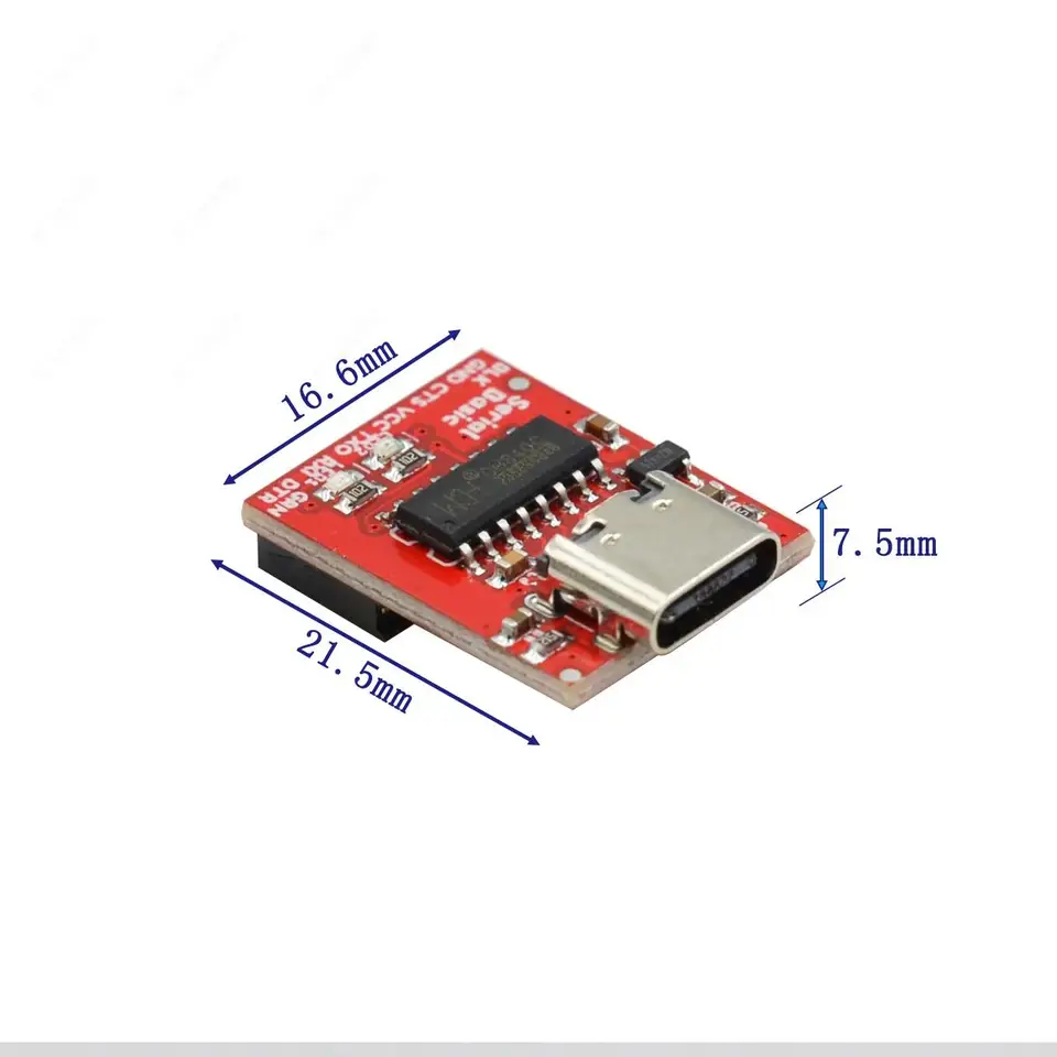 CH340C USB Type-C naar UART Seriële Poort STC Microcontroller