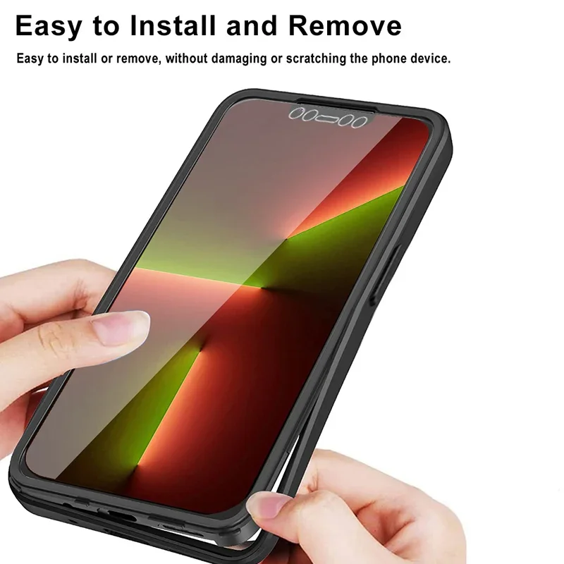 Crystal Clear 360° Full Wrap Phone Case with Lens Protection and Film Back Cover