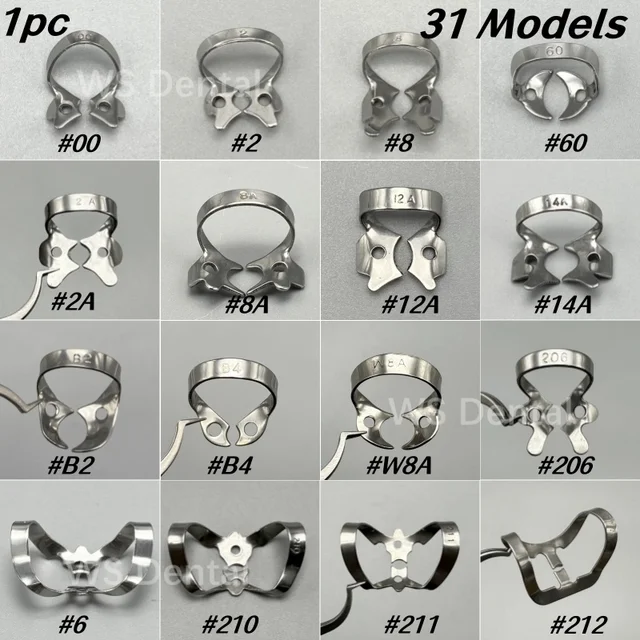 1pc Dental Rubber Dam Clamp Stainless Steel Restoration Barrier Clip Holder Dental Orthodontic Oral Care Surgical Equipment Tool