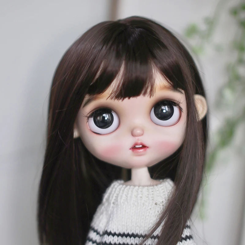 

AMY BJD Doll Wig is Suitable For Blythe Size Doll Accessories Toy Tress Hair Imitation High Temperature Silk Hair Air Bangs