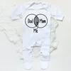 MOM+DAD=ME Print Baby Sleepsuit Long Sleeve Round Neck Infant Bodysuit  Newborn Shower Gifts Boy Girl Cute Infant Sleepsuit 4