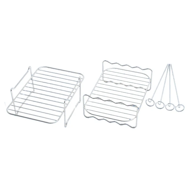 Air Fryer Rack For Dual Basket,Air Fryer Accessory Multi-Layer Rack,For  Ninja Foodi DZ201