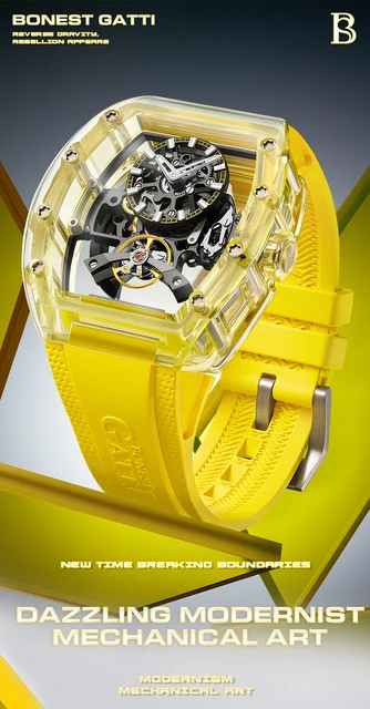 bonest gatti 腕時計自動巻きスケルトン