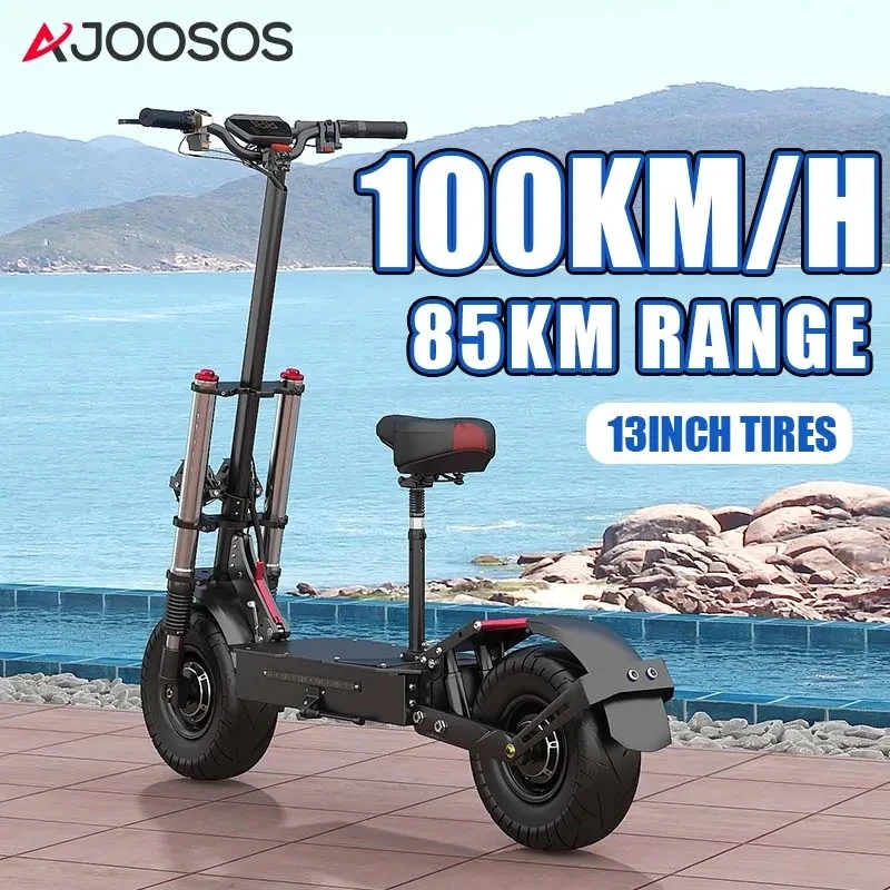 Electric Scooter Super Power Electric Scooter 6000W 72V Dual Motor Electric Scooter Adults 100KM/H Fast Speed 85KM Long Range 26AH/30AH Battery