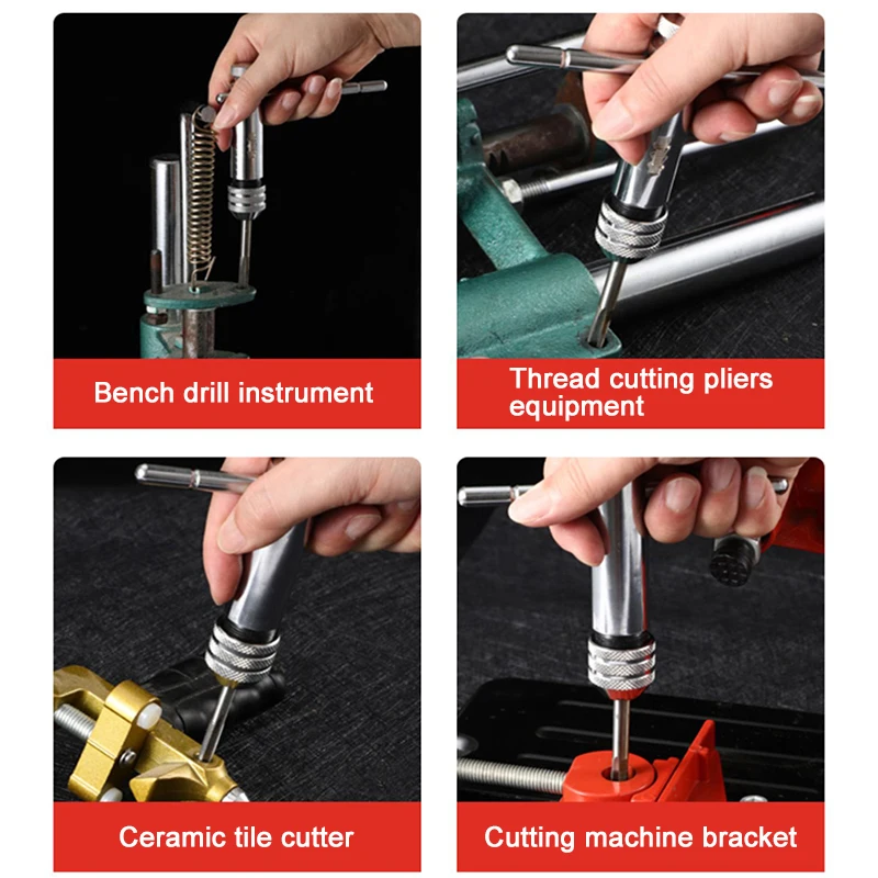M3-M8 Adjustable Ratchet Hand Tap Wrench M5-M12 Extended Tapping Forward and Reverse Tapping Tool Accessories 5