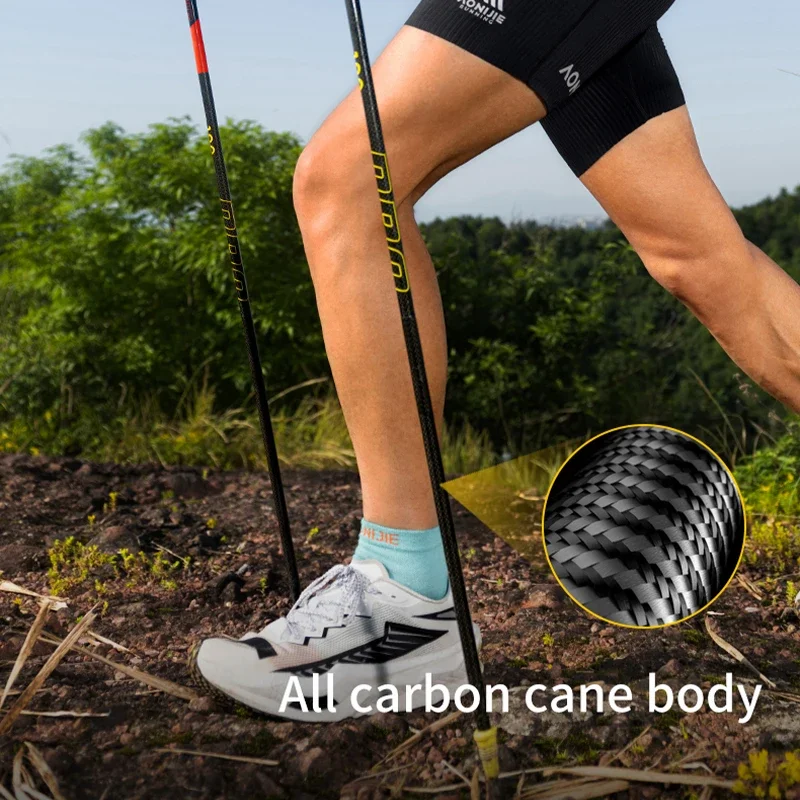 2 Pcs AONIJIE E4212 Folding Carbon Fiber Hiking Poles with Quick Lock System Ultralight for Hiking Camping Mountaining 3